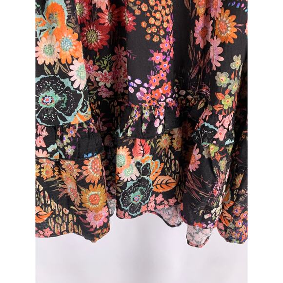 Ted Baker Hendria Ruffle-Trim Mini Dress Womens Size 4 Ted Size 1 Black Floral - Picture 11 of 14
